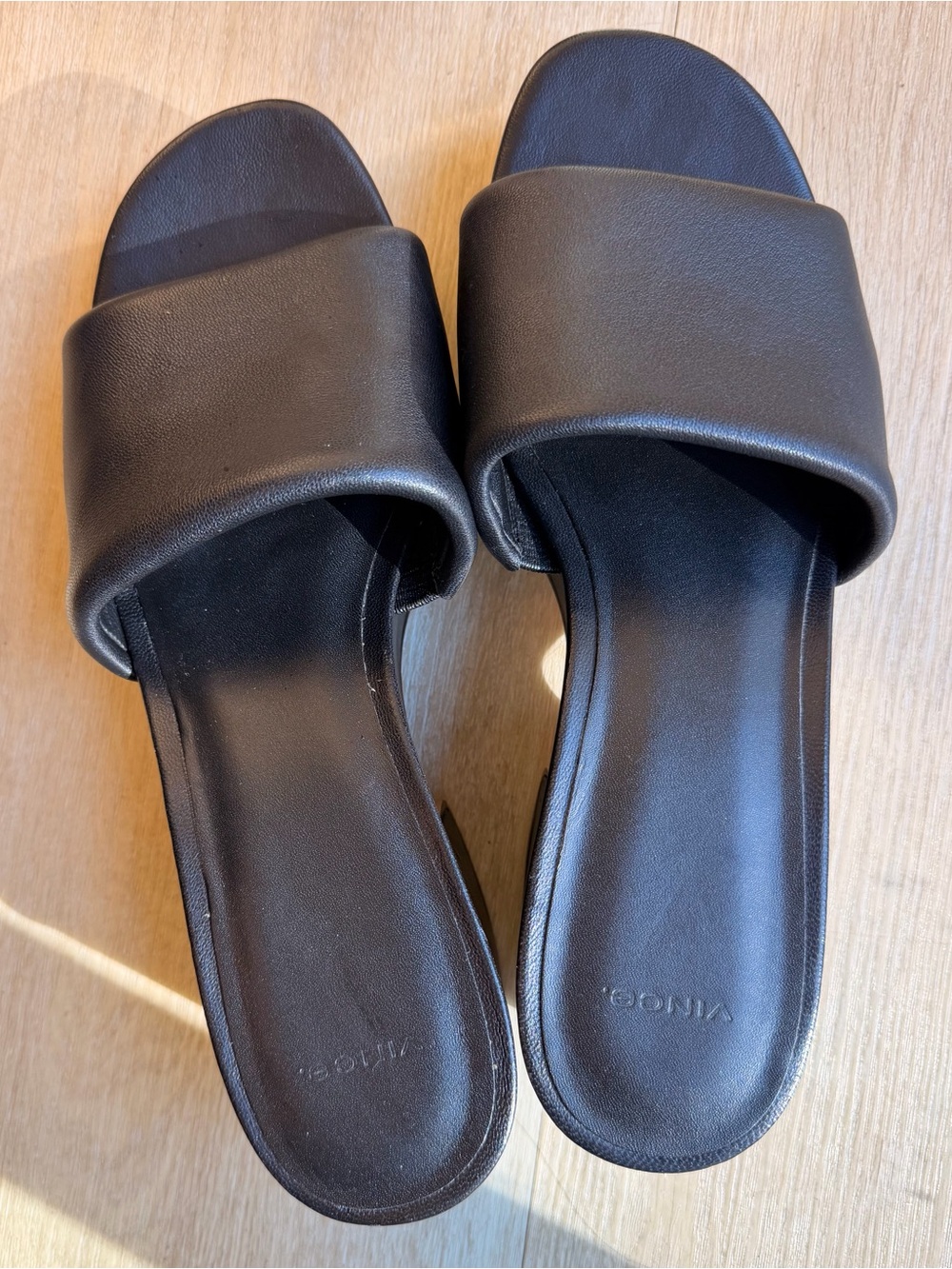 Vince Margo Sandal Black Platform Slide Heels for Women size 9.5 - Picture 2 of 8